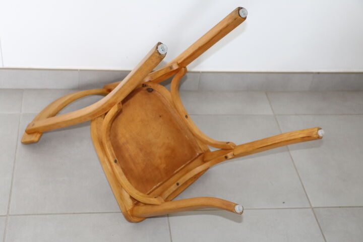 Série 8 chaises Baumann hêtre clair 1950