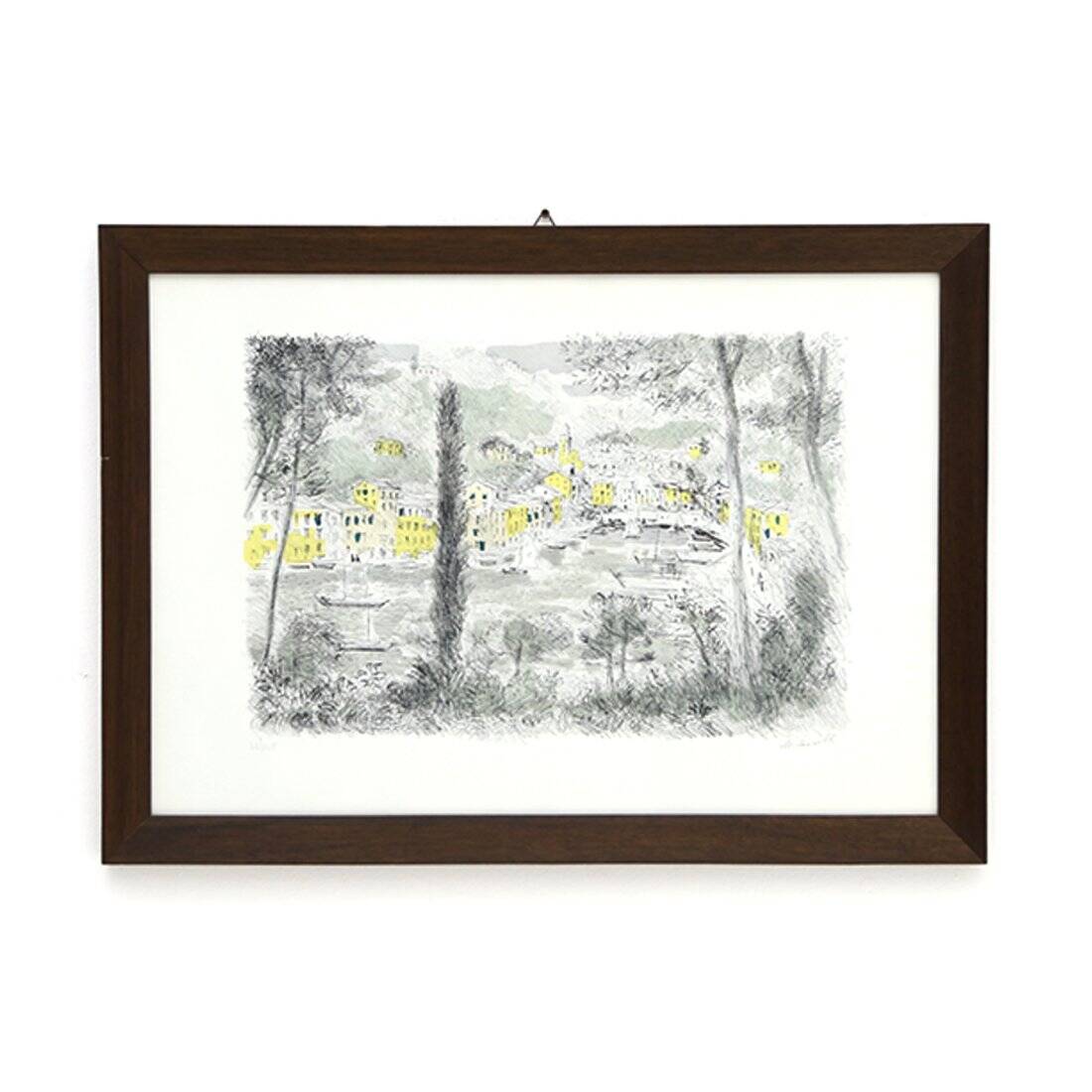 Michele Cascella, Portofino, 1960s, lithograph