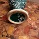 Pitcher/ Ceramic vase sea foam green and red glazed