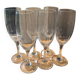 6 flutes champagne wine