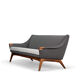 Danish Reupholstered Stylish Grey  3-seater by Johannes Andersen, 1960s