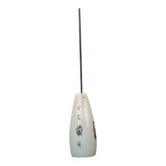 Lampada a sospensione vintage bianca, anni '70