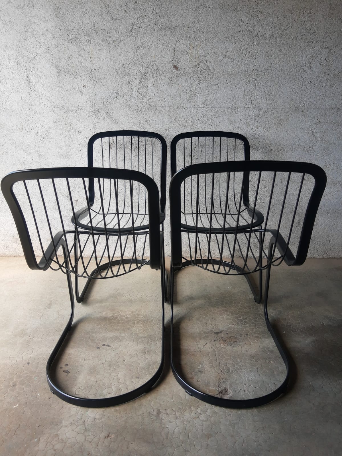 Set de 4 chaises vintage Cidue Italie années 70