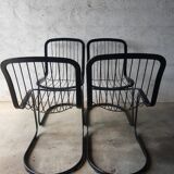 Set of 4 vintage Cidue chairs Italy 70s