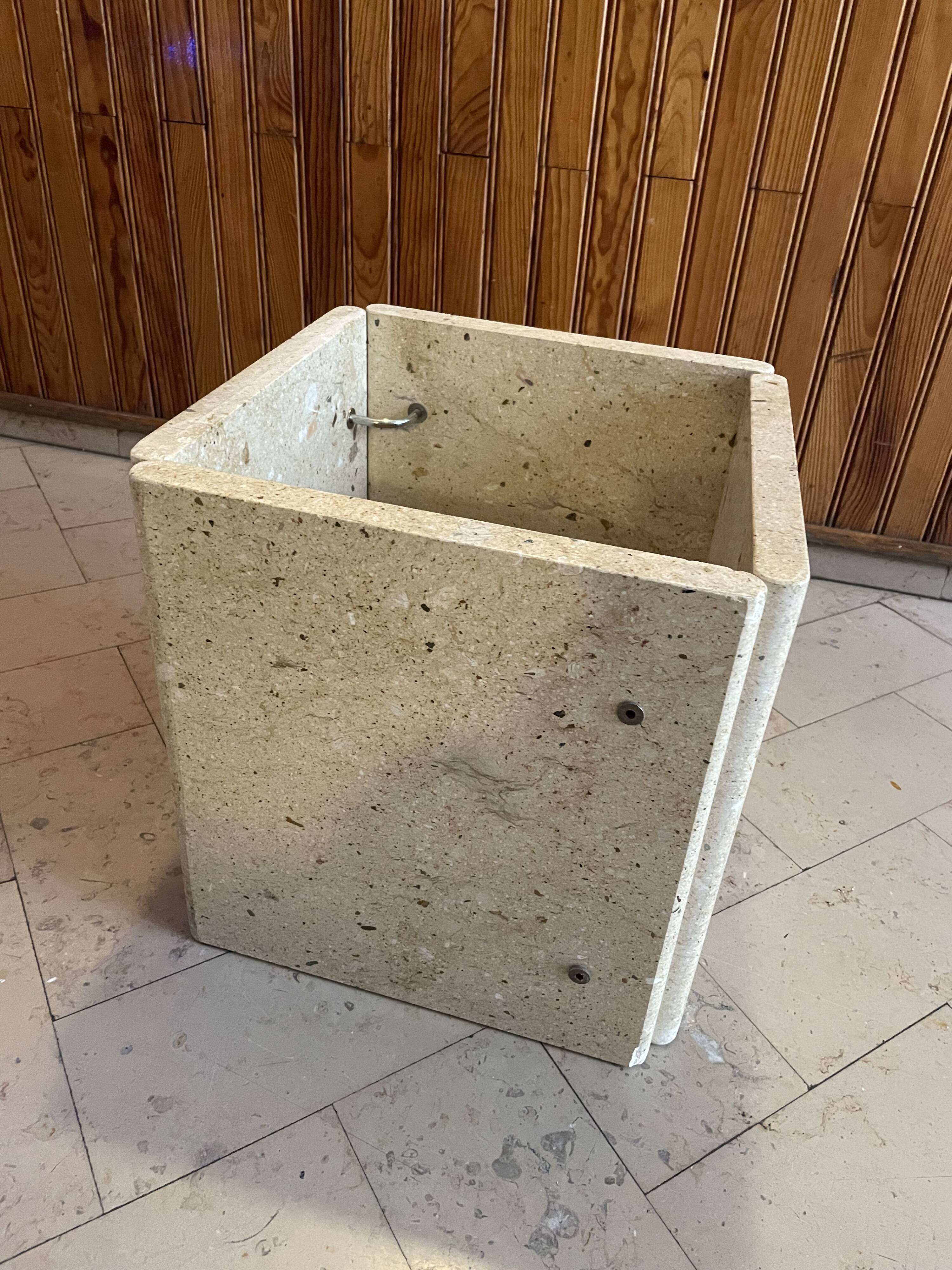 Travertine coffee table 1980