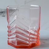 Pink crystal whisky glasses