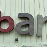 BAR metal letters