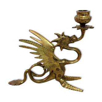 Bronze "dragon" candlestick