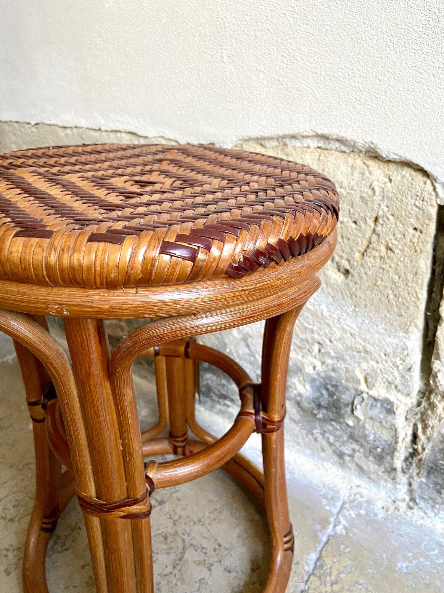 1960s rattan stool