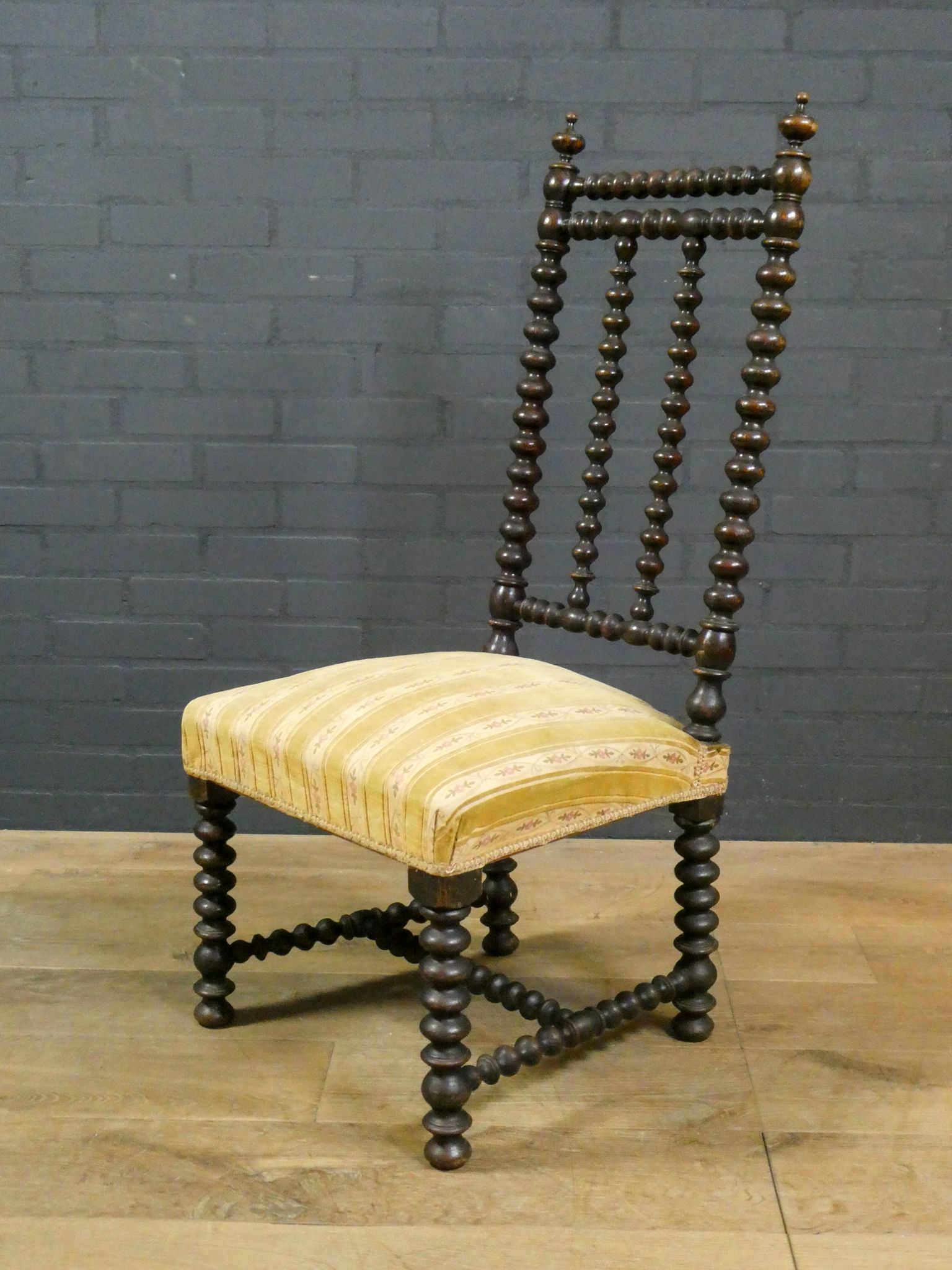 Antique french bobbin chair, 19th century