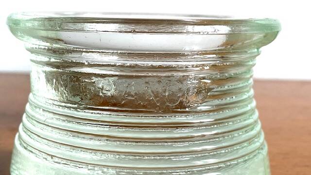 Vintage glass paperweight tray