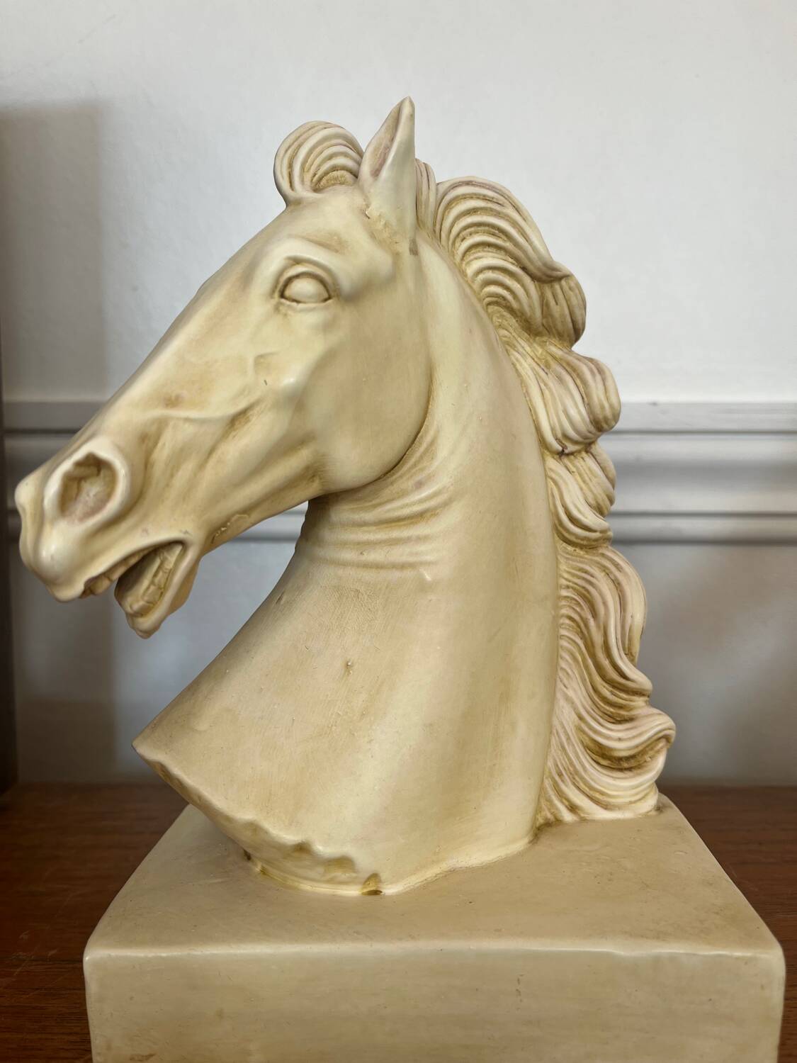 Pair of plaster horse bookends