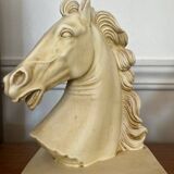 Pair of plaster horse bookends