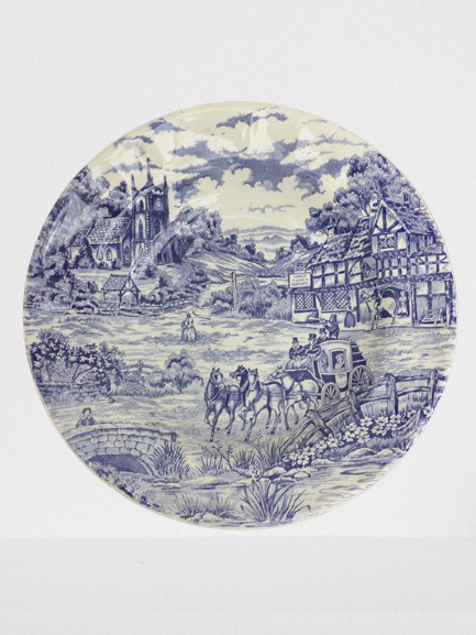 Jouy canvas hollow plates