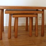 3 light beech nesting tables Meubelfabriek Oisterwijk