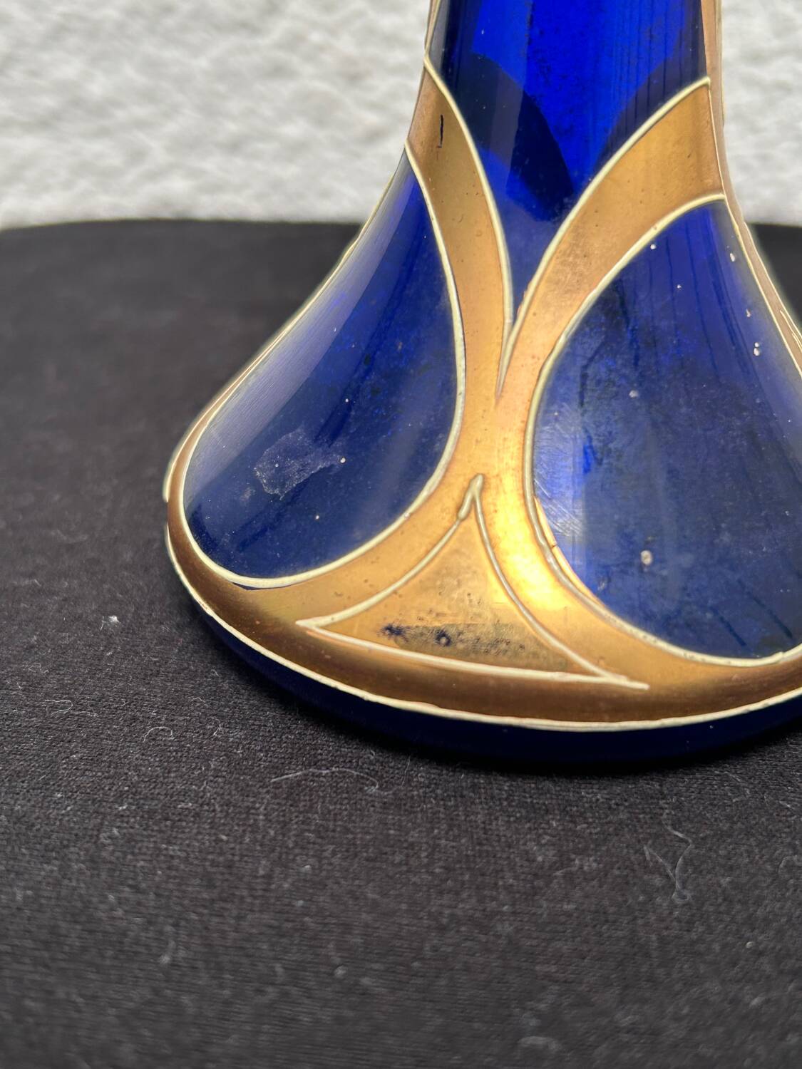 Théodore Legras - Art Nouveau Blue Gilded and Enameled Vase