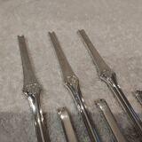 6 silver-plated metal lobster picks by Christofle Malmaison, 18cm