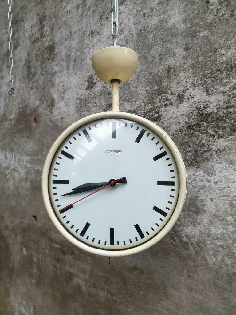 Old school clock double clock from Doorn 60s