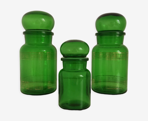 Lot de 3 pots apothicaire