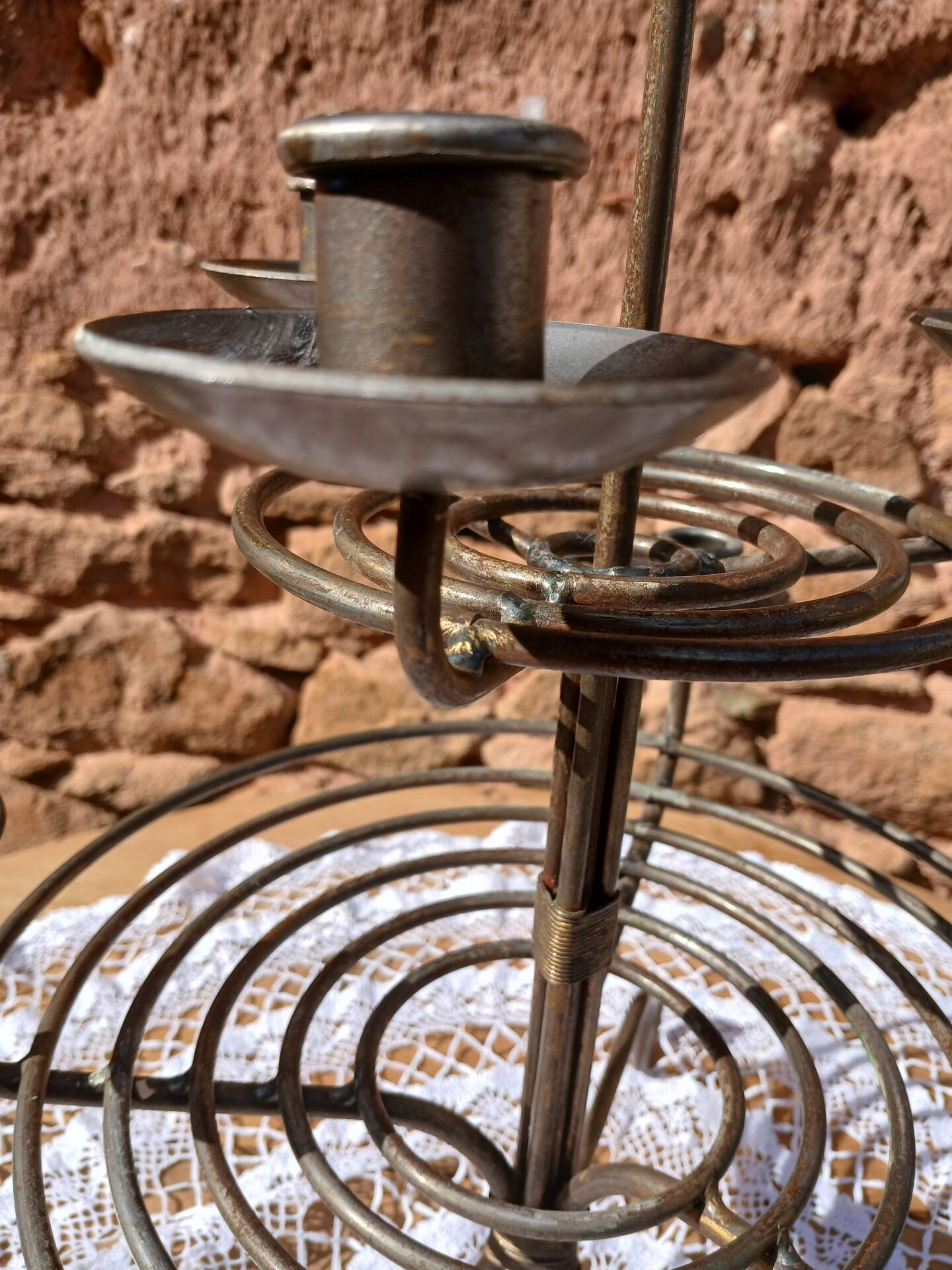 Wrought iron chandelier with 7 candles