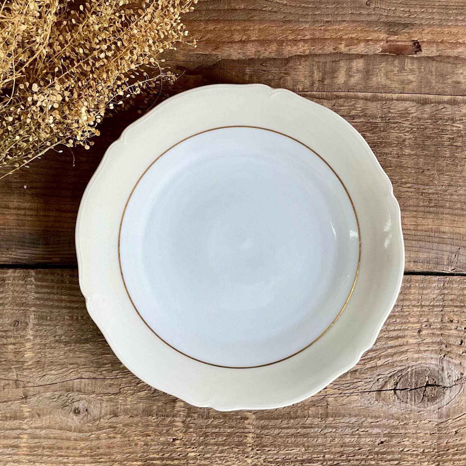 4 Limoges porcelain flat plates LEGRAND France