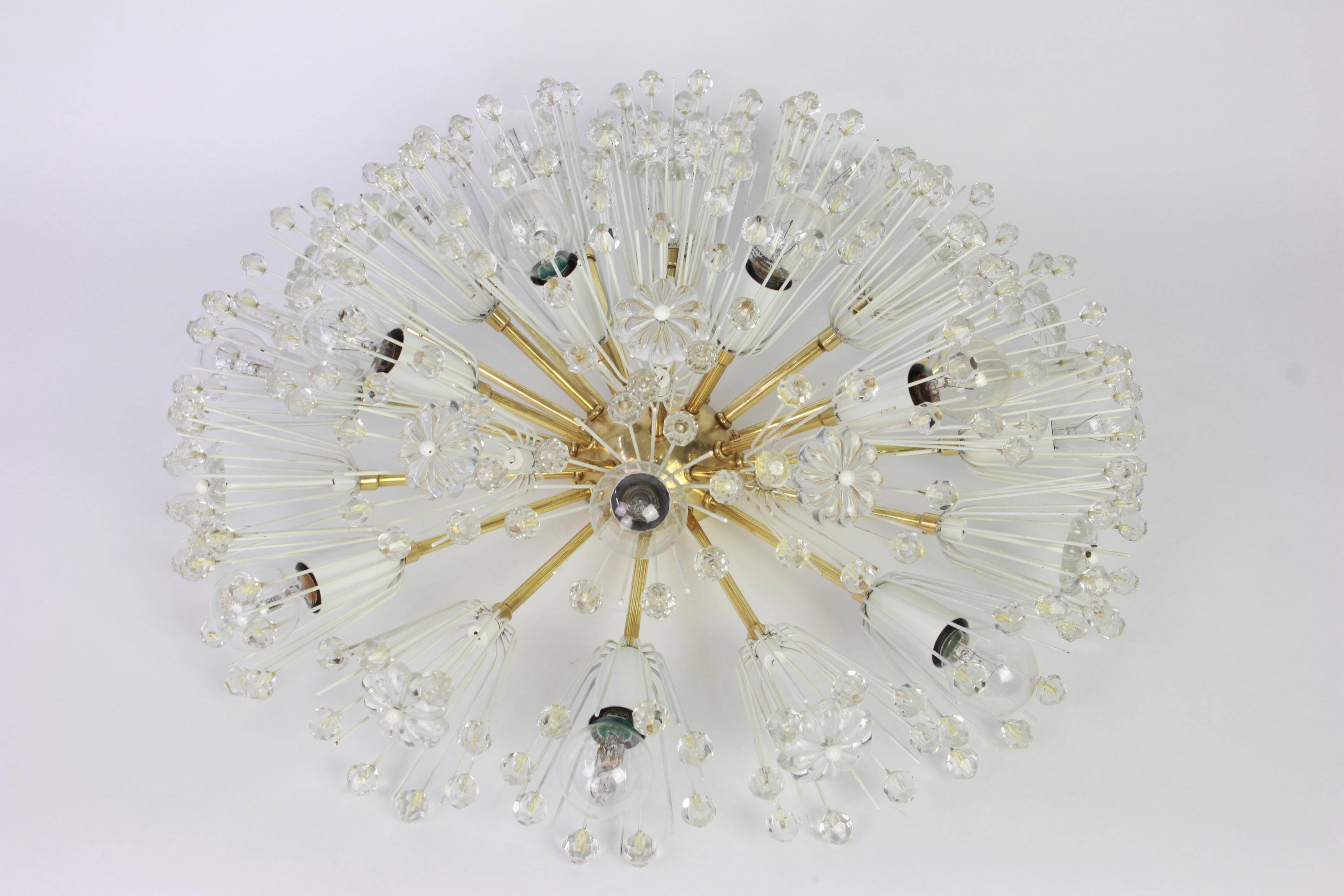 Lustre étoile en laiton par Emil Stejnar, Autriche, années 1960