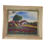 Old country landscape painting