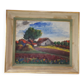 Old country landscape painting