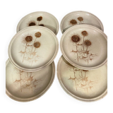 Set of 6 sarreguemine plates