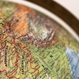 Globe in relief 70s