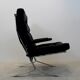 Fauteuil belge vintage chrome et cuir