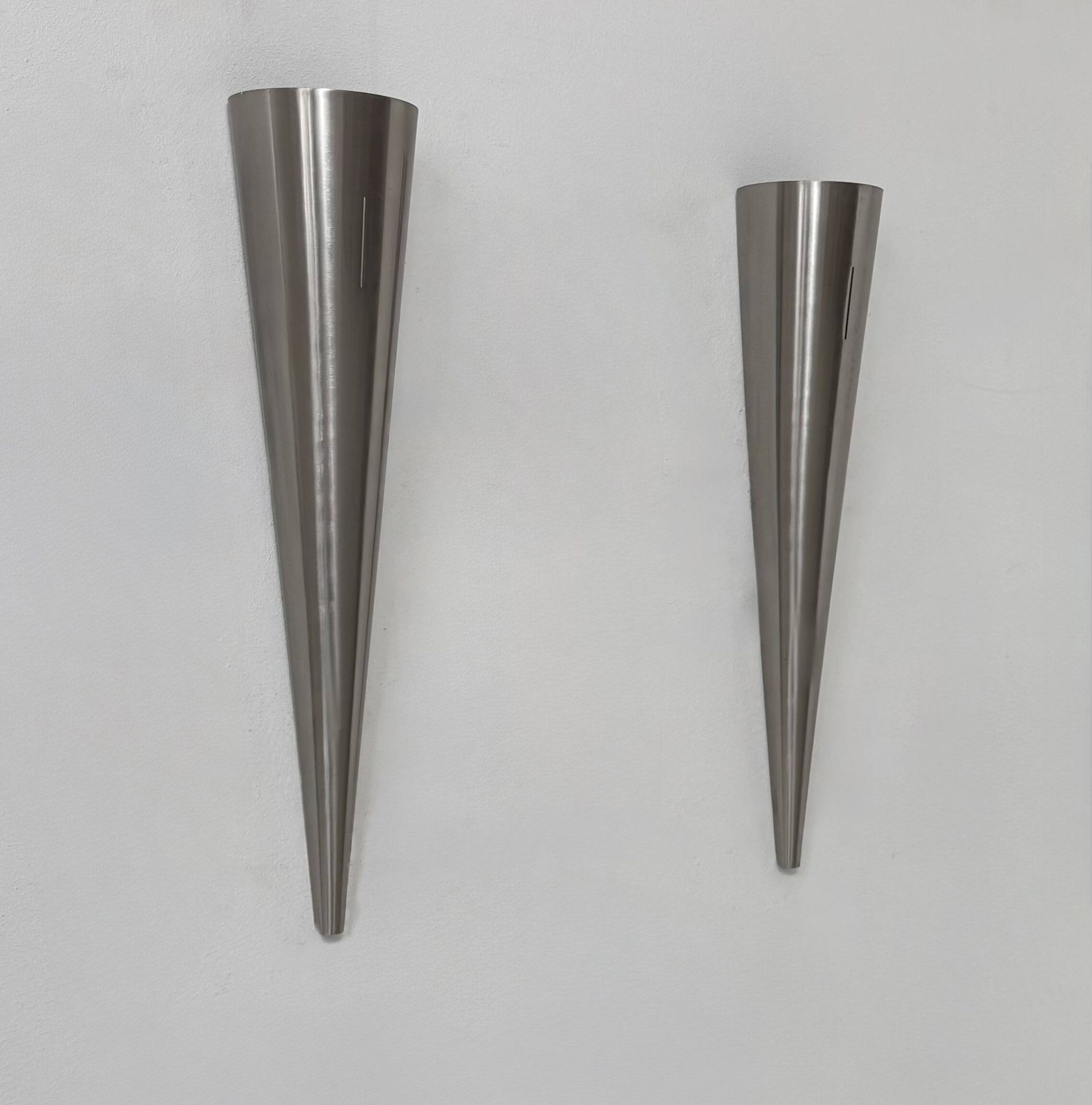 Vintage wall light pair, metal, France, 1980.