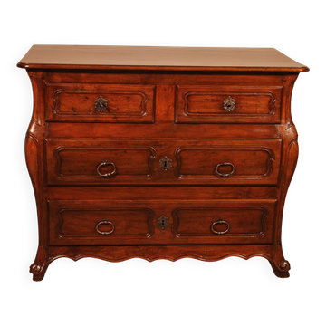 Petite Commode Tombeau En Noyer- 18° Siècle