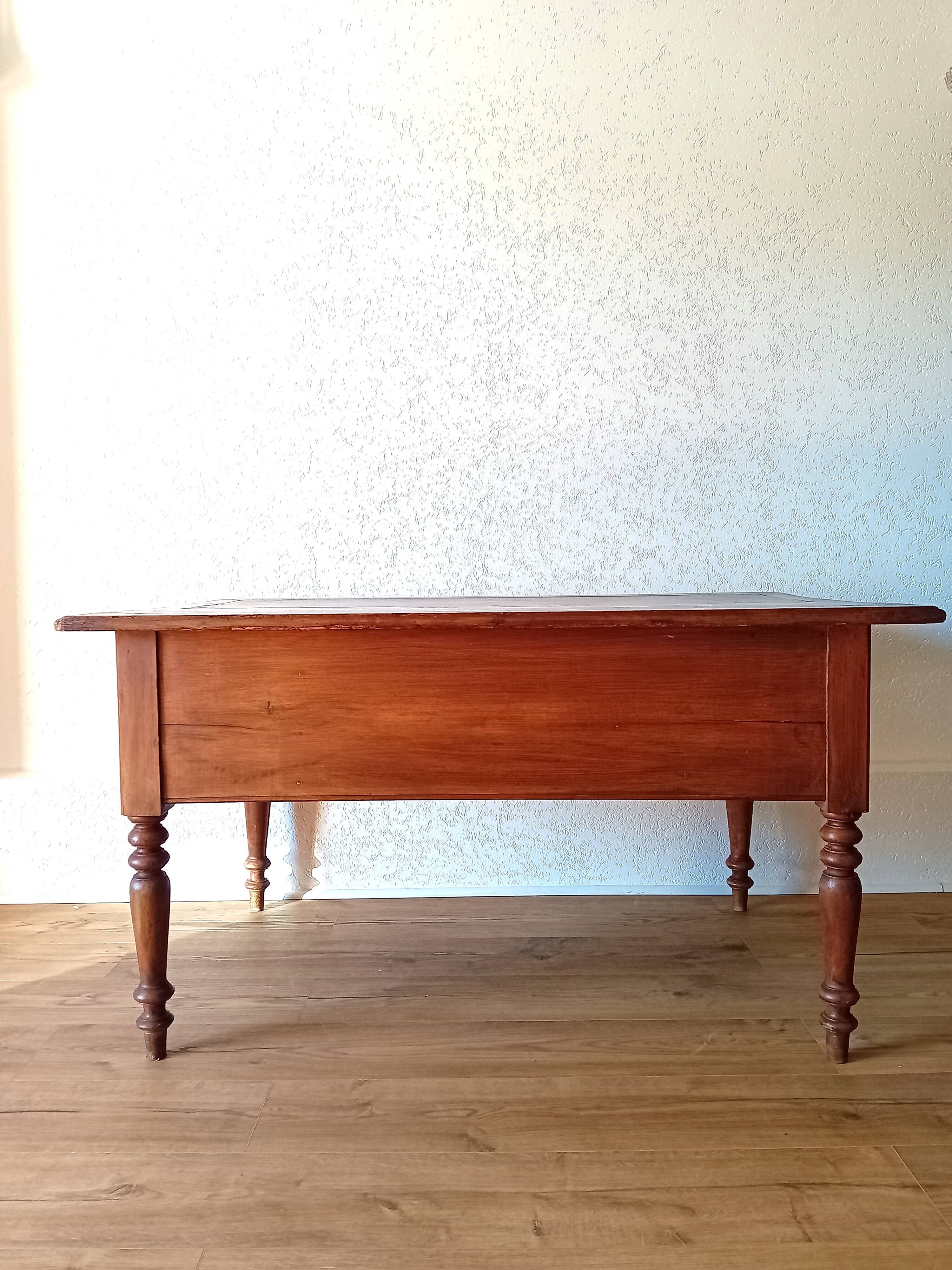 Grand bureau bois & cuir