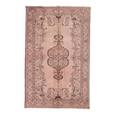 Tapis Vintage Kilim Rose Poudré Motifs Anatoliens, 176x282
