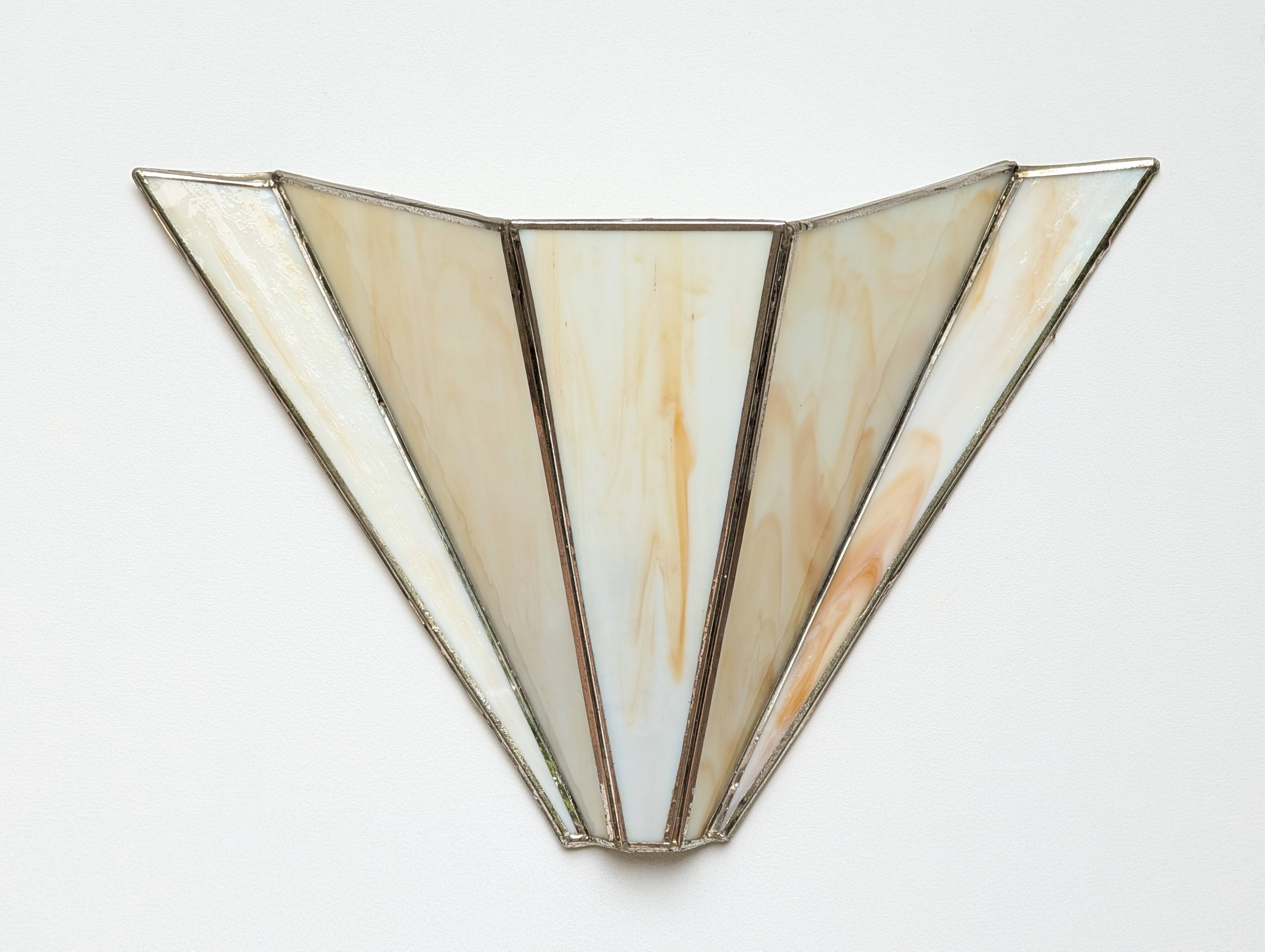 Pair of Art Deco glass paste wall lights