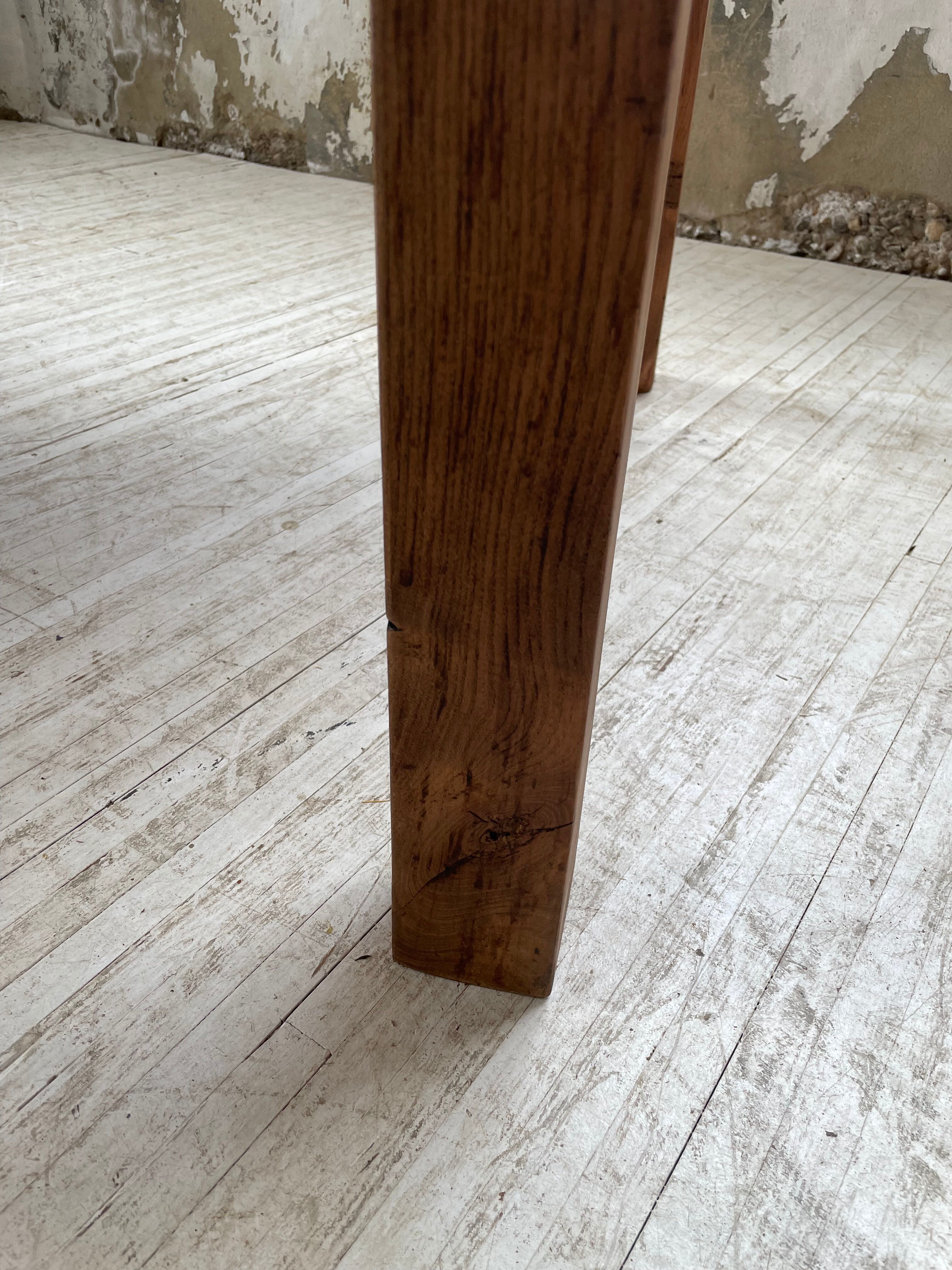 Farmhouse table in elm and pine 2m