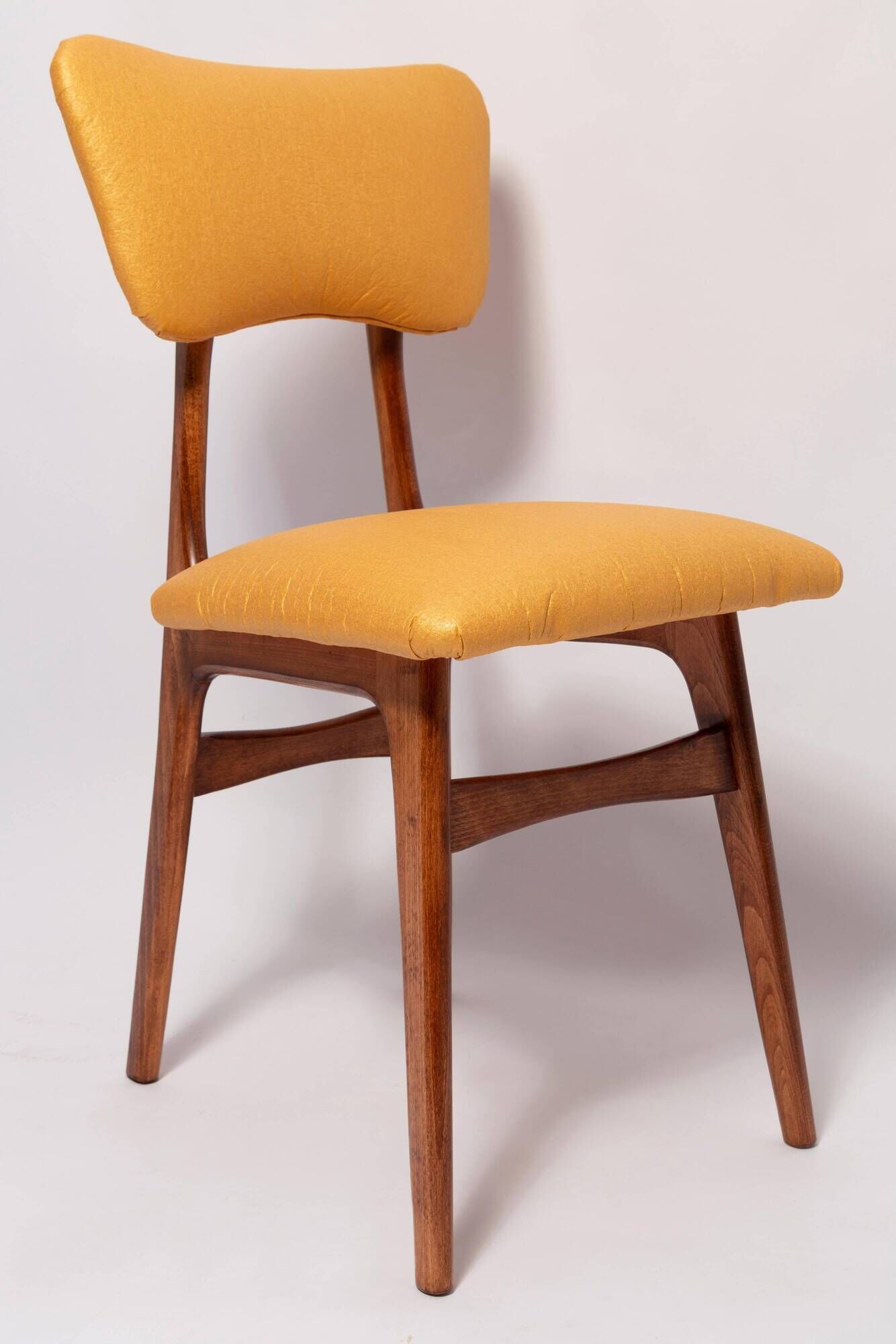Mid-Century Butterfly Dining Chair, Vegan Pineapple Leather, Europe, 1960s