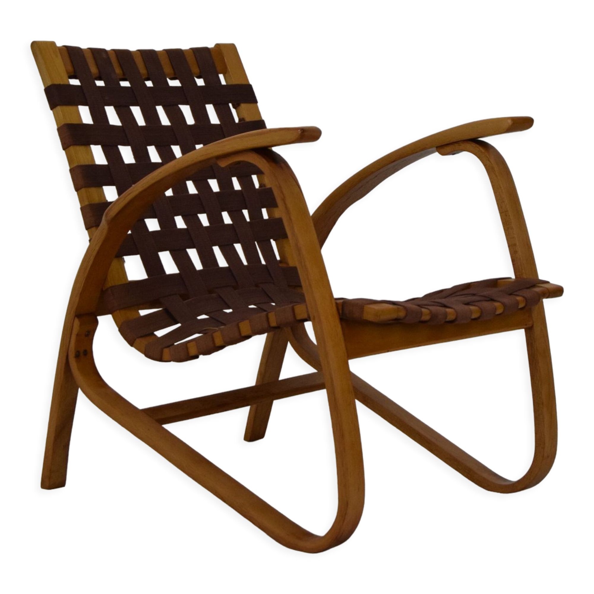 Bent Beechwood Armchair,Design Jan Vaněk,1930's.