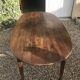 Oval farm table in massive walnut