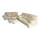 set of 2 sofas and 1 pouffe
