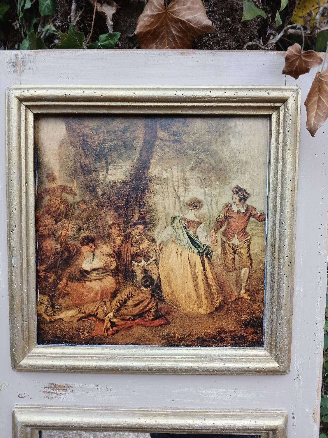 Miroir/ tableau ancien 88 × 42 cm