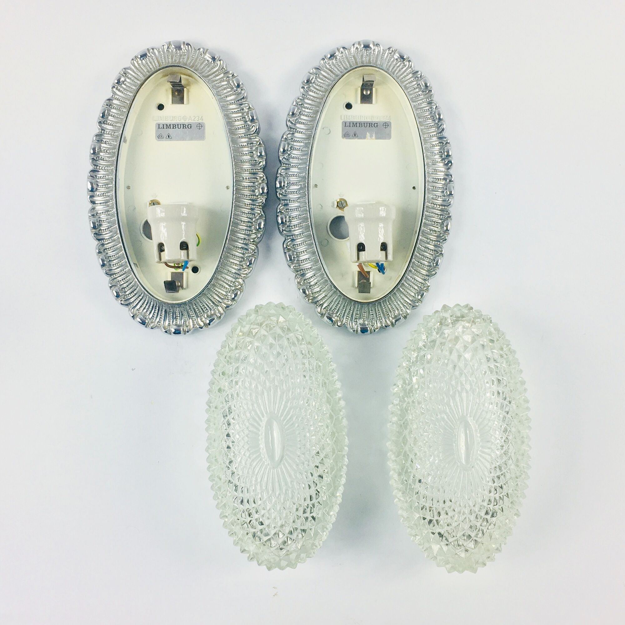 Pair of  sconces from Limburg, Germany, 1960s