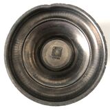 Stamped grey pewter antique vase