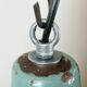 Industrial petrol enamel pendant lamp, 1960s