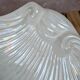 Large antique shell-shaped dish – iridescent finish