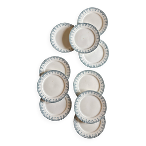 Lot de 10 assiettes plates