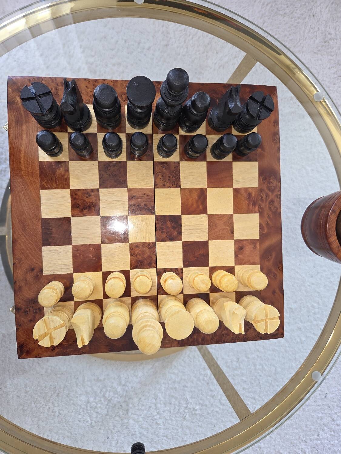 Royal Thuya Chess and Backgammon Game Box 30cm Square
