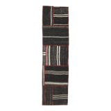 2x8 brown & beige vintage runner rug 66x248cm