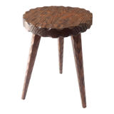 Tripod stool raw wood